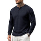 Casueel herenhenley shirt met lange mouwen