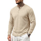 Casueel herenhenley shirt met lange mouwen