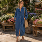 Casual losvallende denim overhemdjurk voor dames