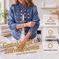 Vintage dames spijkerjas met symmetrische knopen