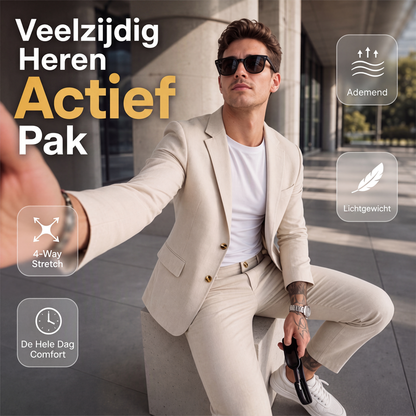 Veelzijdig stretch zakencostuum voor heren