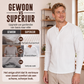 Casual geribbeld Henley overhemd met wafelmotief voor heren