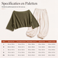 Dames off-shoulder gebreide top en casual broek set