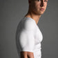 💪Heren-compressieshirt met uitneembare vulling – Muscle Shaper-bodybuildert-shirt, naadloos, korte mouwen, slanke pasvorm, 4-way stretch