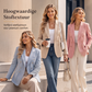 Vrouwen casual double-breasted blazer jas