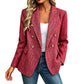 Vrouwen casual double-breasted blazer jas
