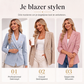 Vrouwen casual double-breasted blazer jas