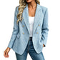 Vrouwen casual double-breasted blazer jas