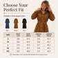 Midi-shirtjurk van corduroy voor dames, met riem