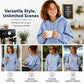 Gestreepte patchwork-hoodie voor dames