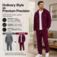 Casual set met wafelpatroon voor heren: jas met capuchon en broek