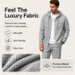 Casual set met wafelpatroon voor heren: jas met capuchon en broek