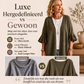 Gebreid damesvest met geplooide mouwen