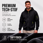 Heren jack met capuchon en volledige rits, cargo-stijl