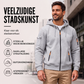 Heren jack met capuchon en volledige rits, cargo-stijl