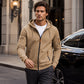Heren jack met capuchon en volledige rits, cargo-stijl
