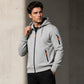 Heren jack met capuchon en volledige rits, cargo-stijl