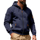 Heren jack met capuchon en volledige rits, cargo-stijl