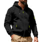 Heren jack met capuchon en volledige rits, cargo-stijl