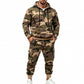 Warme camouflage hoodie en broek set voor heren