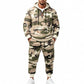 Warme camouflage hoodie en broek set voor heren