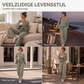Off-shoulder top en wijde pijpen broekenset voor dames