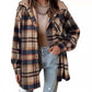 ❄️ Winter uitverkoop 50% korting🎉Women’s Classic Cozy Plaid Hooded Jacket