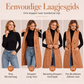 Dames gilet met knopen en zakken, lang model