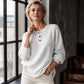 Casual sweatshirt met wafelpatroon voor heren