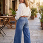 ⏳Tijdelijke aanbieding⏰Vintage damesjeans met hoge taille en wijde pijpen👖
