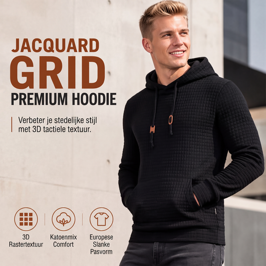 Heren casual hoodie van jacquard