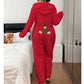 🎁 Winter Deal ✨ Dames Beerprint Onesie met Capuchon 🧸 Zachte Loungewear, Warme Comfort & Schattige Look