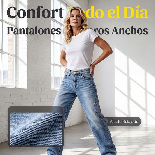 👖 Casual, ruimvallende jeans met rechte pasvorm voor dames – comfort, een relaxte stijl en totale veelzijdigheid | De jeans die de ruimte van een casual model combineert met de elegantie van een rechte pasvorm | Gratis verzending naar heel Chili!