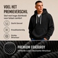 Heren casual corduroy hoodie met halve rits