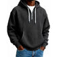 Heren casual corduroy hoodie met halve rits