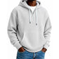 Heren casual corduroy hoodie met halve rits