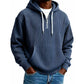 Heren casual corduroy hoodie met halve rits