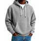 Heren casual corduroy hoodie met halve rits