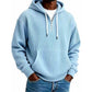 Heren casual corduroy hoodie met halve rits