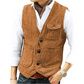 Heren casual vintage V-hals gilet