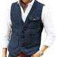 Heren casual vintage V-hals gilet