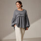 Dames losvallende top met franjes