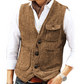Heren casual vintage V-hals gilet