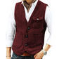 Heren casual vintage V-hals gilet