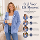 Dames gezellige pluizige jack met capuchon