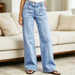 Flatterende wijd pijpen jeans