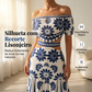 🏝️ BEPERKTE AANBIEDING 👗 Damesresortjurk met schouder-tot-schouder-ontwerp en madeliefjesprint ✨ Elegante taille, romantische look & zomers comfort