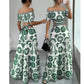 🏝️ BEPERKTE AANBIEDING 👗 Damesresortjurk met schouder-tot-schouder-ontwerp en madeliefjesprint ✨ Elegante taille, romantische look & zomers comfort