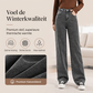 Wijde jeans voor dames met warme voering