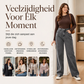 Wijde jeans voor dames met warme voering